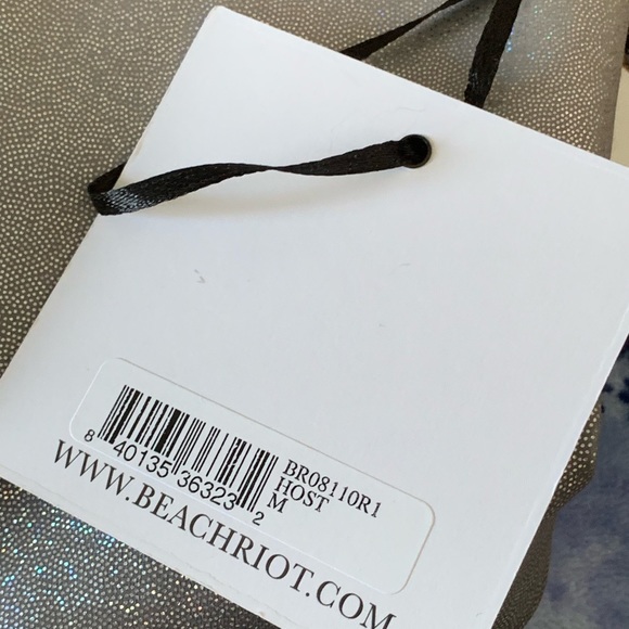 Beachriot Georgia silver sport bra New with Tag size M - Picture 10 of 13